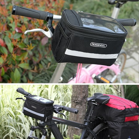 Outdoor Reflective Basket Rack Bike Cycling Bags Bicycle Handlebar Bag Tube Bag